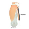 thumbnail image 2 of Botella de agua para perros de 580 ml Botella para beber para mascotas a prueba de fugas Taza colgante (naranja), 2 of 2