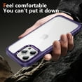 thumbnail image 5 of Compatible with iPhone 16 Pro Clear Phone Case,Drop Protection Anti-fall Rugged Heavy Duty Shockproof Military Protective Tough Durable Transparent Phone Case Cover,Purple, 5 of 7