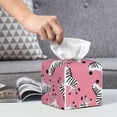 thumbnail image 6 of Yiaed Cute Cartoon Zebra Print Tissue Box Cover, PU Leather Decorative Organizer for Tabletop, Bathroom, Car, Office Creative Decorative, 6 of 7