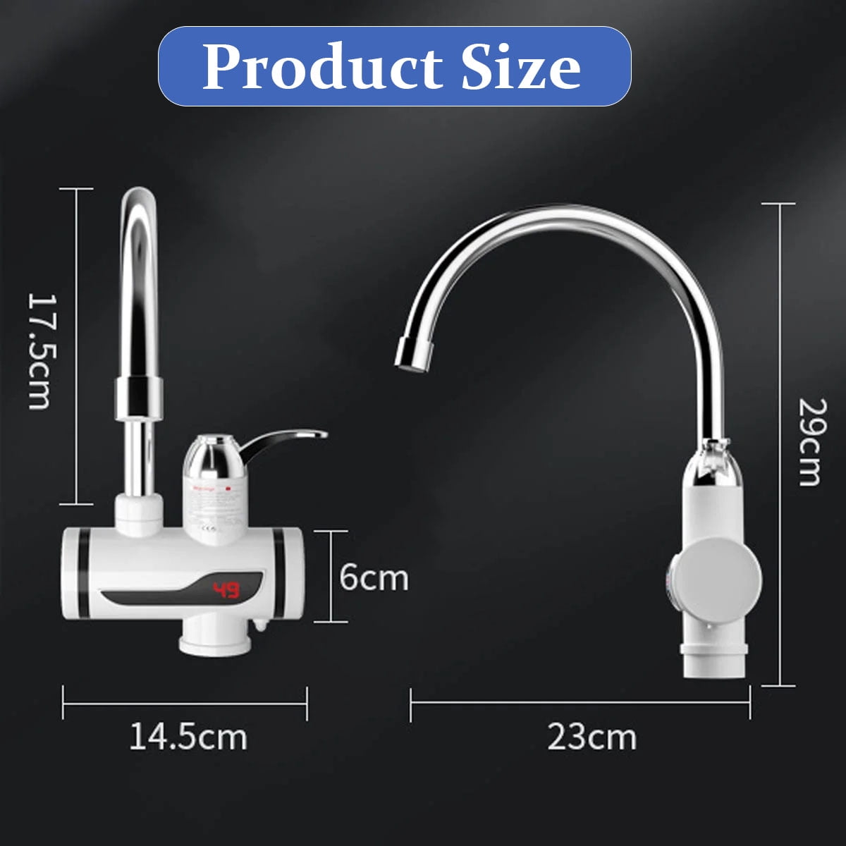 110V Electric Instant Tankless Water Heater - Fast Heating Faucet for Kitchen and Bathroom,Bottom Inflow Model with Integrated Shower Set