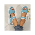 thumbnail image 4 of Women Platform Wedge Sandals Adjustable Comfortable Summer Travel Heel Sandals, 4 of 11