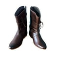 thumbnail image 2 of Medieval Leather Boots Pirates Loafer Boot Renaissance Festival Shoe Fest Paladin Fantasy Costume Mens Shoes Size 10, 2 of 5
