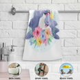 thumbnail image 5 of Cute Whale Floral Hand Towels 2 PCS, Happy Mothers Day Kitchen Towel Ultra Soft and Highly Absorbent,Decorative Fingertip Face Towel for Bathroom Hotel, 28.3"x14.4", 5 of 5