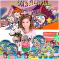 thumbnail image 4 of The Fairly OddParents Birthday Cups Party Supplies Decor Backdrop Paper Plates Fans Decorations Banner, 4 of 7
