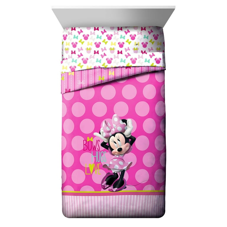 Minnie Mouse Twin Comforter and Sham, Bigger Bow Design, 64 x 86 - Main Image