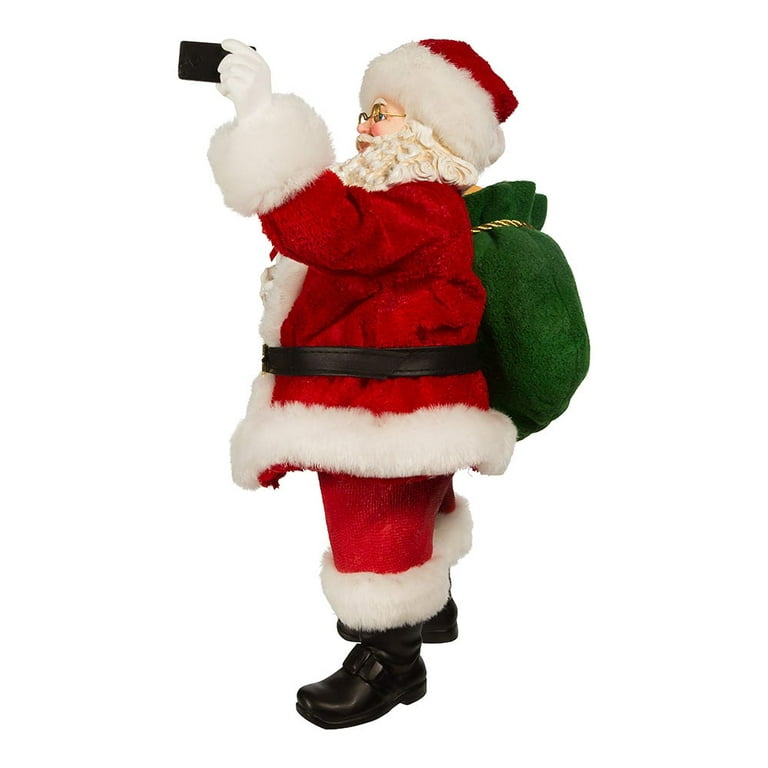 Kurt Adler 11-Inch Fabriché Santa Taking Selfie