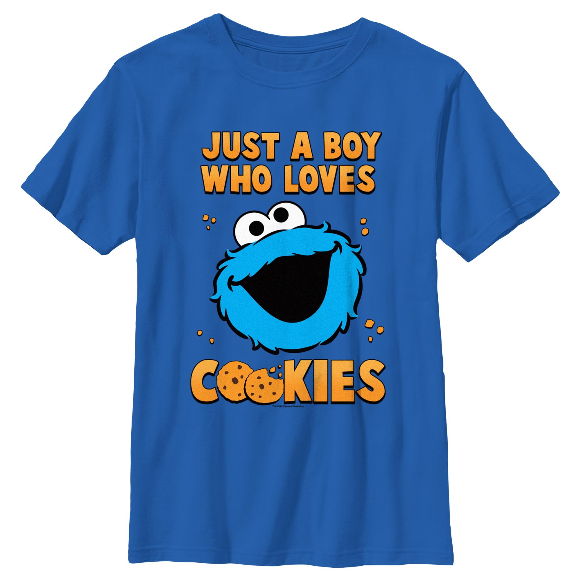 Boy's Sesame Street Just a Boy Who Loves Cookies Graphic T-Shirt