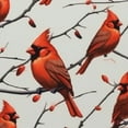 thumbnail image 6 of HAOXIT Cardinal Bird Tablecloth Round Red Birds on Branches Oblong Table Cloth Decorations for Home 42-46, 6 of 8