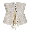 thumbnail image 5 of Bridal Corset Belt, Lace-Up Satin Waist Cincher for Wedding Dress & Gowns, Victorian Style Bustier for Prom, Cosplay & Evening Wear Beige M, 5 of 5