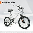 thumbnail image 3 of Costway 20 Inch Kids Mountain Bike for Boys Girls Aged 8+ Years Old with Suspension Fork White, 3 of 10