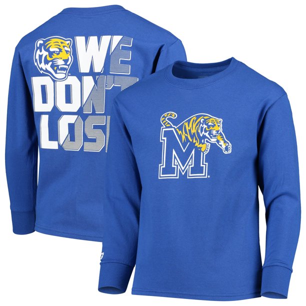 Youth Russell Athletic Royal Memphis Tigers Graphic Long Sleeve TShirt