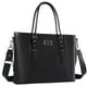 thumbnail image 1 of Bolsa MOSISO para ordenador portátil, piel sintética, 15-16 pulgadas, para mujer, color negro, 1 of 6