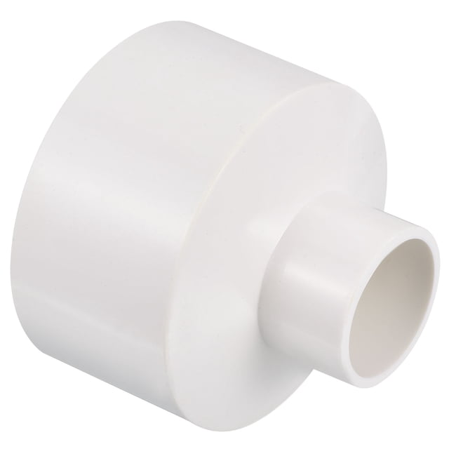 Unique Bargains Raccord Droit pour Tuyau de Réducteur en PVC 75x32mm, Blanc