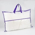 thumbnail image 3 of Bolsa de mano no tejida, bolsa de embalaje con cremallera para textiles para el hogar, bolsa de almacenamiento a prueba de polvo de almohada de PVC transparente para coser, 3 of 6