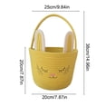 thumbnail image 3 of Dianli Easter Storage Handwoven Rabbits Shaped Basket With Handles Multifunctional Decorative Storage for Toys Snacks Fruit Tabletop Decor, 3 of 6
