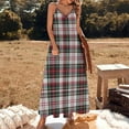 thumbnail image 3 of Clan Stewart Dress Tartan Plaid Pattern Tartan Sleeveless Suspender Dress Summer Fashion Casual Long Dress, 3 of 9