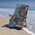 thumbnail image 4 of PHYHOO Bohemian Floral Patterns Beach Towel, Sand Free Microfiber Beach Blanket, Quick Dry Absorbent Bath Towels for Swimming Pool, Camping, Picnic, Yoga Gym Sports 30x60in, 4 of 8