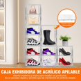 thumbnail image 3 of de Maquillaje Acrílico Grande 2 Niveles con Tapa, Organizador Transparente Apilable Contenedor Plástico para Baño, Cocina, Escritorio, Estuche de Cosméticos, Joyas, Medicina, 2PZS, 3 of 8