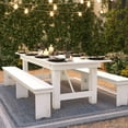 thumbnail image 5 of Flash Furniture HERCULES Series 8' x 40" Rectangular Antique Rustic White Solid Pine Folding Farm Table, 5 of 18