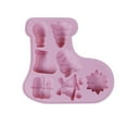 thumbnail image 1 of Silicona De Navidad Diy Calcetín De Navidad Molde Para Hornear Moldes De Jabón Moldes De Silicona Para Vacaciones Moldes De Bomba De Chocolate Eigraketly HA039346-00, 1 of 6