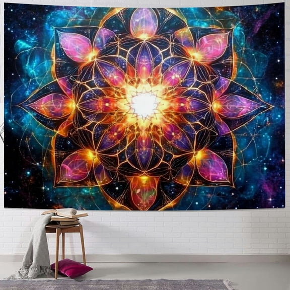 BCIIG  Mandala Tapestry Galaxy Tapestry Starry Stars Wall Hanging Trippy Boho Tapestry Hippie Bohemian Wall Tapestry Aesthetic Meditation Poster for Bedroom 40x30inch