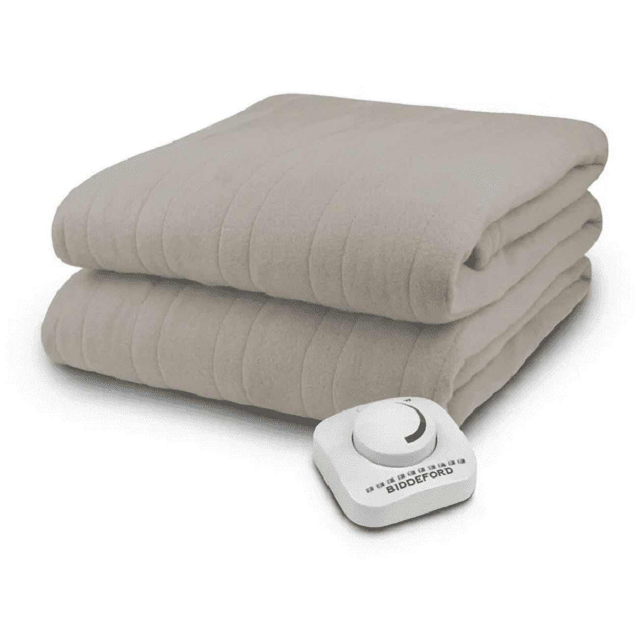 Biddeford Heated Blanket with Electric Analog Controller, Linen Full