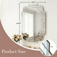 thumbnail image 3 of Noble House Frameless Beveled Wall Mirror, Horizontal or Vertical Modern Full-Length Decorative Mirror,Silver, 3 of 6