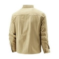 thumbnail image 3 of hotojiny Men's Button down Shirts Jackets Casual Long Sleeve Waterproof Shacket Lightweight Vintage Work Shirt with Pockets, 3 of 4