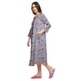 thumbnail image 2 of Moomaya Cotton Printed Button Down Nightdress For Women Nursing Night Gown, 2 of 6