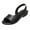 Black, variant on Rokment Vintage Flat Dressy Sandals for Women 2026 Stylish Casual Leather Fish Mouth Open Toe Low Heels Comfortable Slingback Walking Summer Shoes with Back Strap Red Size 7
