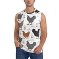 thumbnail image 2 of Goofa Retro Rooster Printed Men's Sleeveless T-Shirt - Athletic Gym Workout Tank Top for Men - Moisture-Wicking, UPF 30+ Quick-Dry Muscle Tee-, 2 of 8