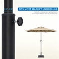 thumbnail image 6 of Abble 33 lbs. Square Umbrella Base, Lattice Design Outdoor Market Umbrella Stand in Black, 6 of 10