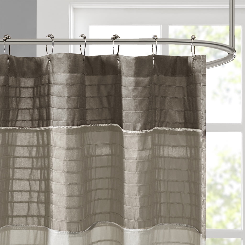 Euroco Faux Silk Shower Curtain