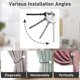 thumbnail image 5 of 2 Pcs Metal Curtain Holdbacks with Clear Crystal Ball - Decorative Wall Mounted Drapery Tiebacks with Screws, Heavy Duty Window Treatment Holdbacks fo, 5 of 5