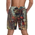 thumbnail image 4 of Uemuo Tribal Futuristic Warrior Pattern Mens Swim Trunks Quick Dry Board Shorts with Mesh Lining, Stretch Beach Shorts Quick Dry No-Chafing Board Shorts-Large, 4 of 9