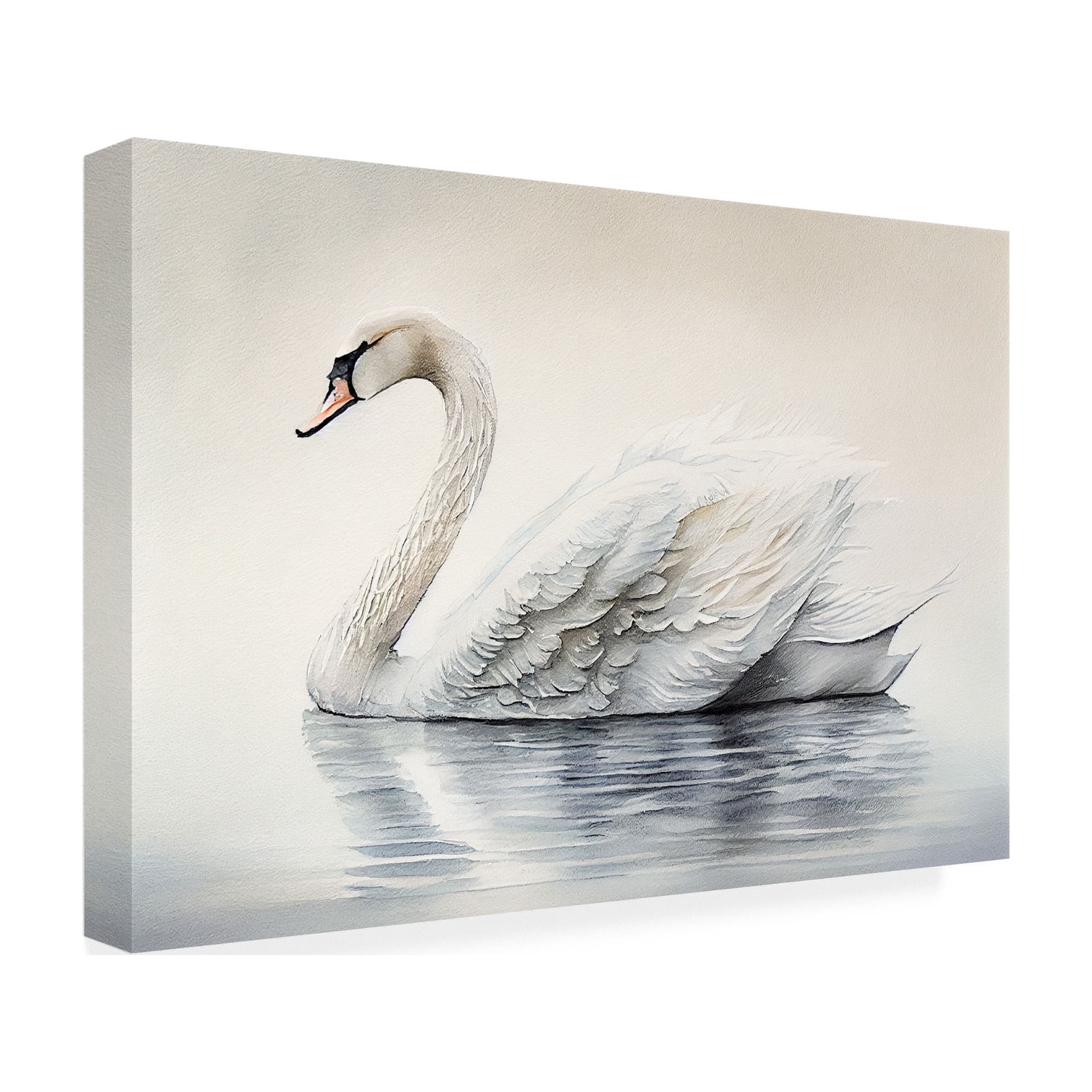 Canvas Wall Art - Sasha 'The Swan' Wall Art for Living Room, Bedroom, or Office Décor by Trademark Fine Art - 32 x 22 Inches