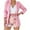 Pink, variant on Lovskoo 3 Piece Blazer Sets for Women Open Front Button Blazer + Shorts with Belt Business Suit Sets Fall Outfits Sky Blue