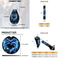 thumbnail image 6 of Uorisanigo Heart Blue Dolphin Car Seat Cover for Women Full Set of 18 Pcs for SUV Truck with Steering Wheel Protector Seatbelt Covers Headrest Shift Knob Handbrake Armrest Cover Pad Coasters Keyring, 6 of 7