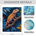 thumbnail image 3 of Diamond Art Kits for Adults - 5d Orange Lizard On Blue Leaves Diamond Painting for Adults, Diamond Art for Adults Beginners, Diamond Painting Kits for Adults for Home Wall Decor, 3 of 7