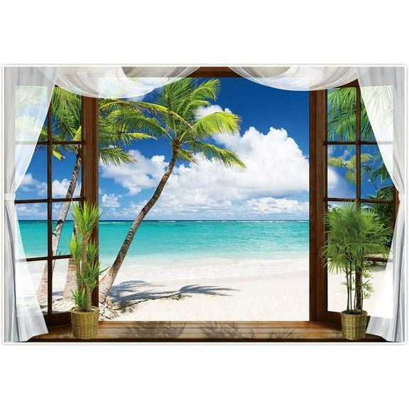 Summer Beach Backdrop Ocean Wave Sand Floor Background for Photography Theme Party ration Photo Studio Booth Props