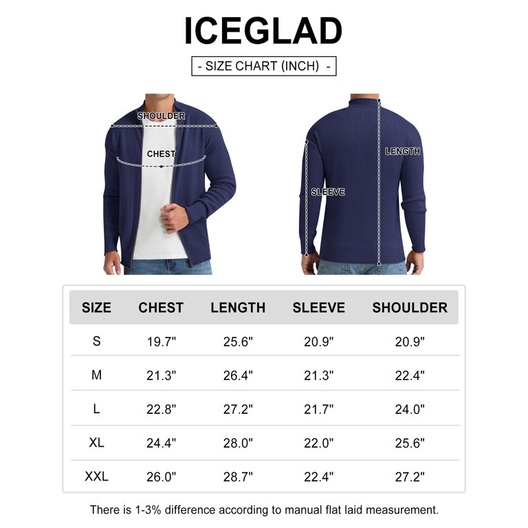 Iceglad Men's Knit Cardigan Sweater photo 8