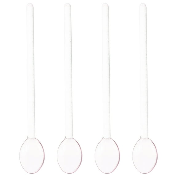 Pretyzoom Dessert Spoons Pink 4Pcs