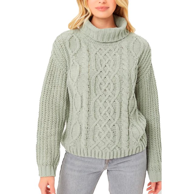 Suéter tejido grueso cuello alto AMAD Casual para mujer Talla S