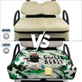 thumbnail image 6 of COEQINE Universal Golf Cart Seat Covers/Seat Blanket for EZGO Yamaha Club Car, Soft Seat Towel/Seat Cushions Folds Like a Bag for Easy Carry, All-Season Comfort, Cartoon Cat Green Camouflage, 6 of 8