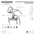 thumbnail image 4 of Kingston Brass AE7T0 Aqua Vintage Wall Mount Clawfoot Tub Faucet, Matte Black, 4 of 5