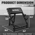 thumbnail image 4 of Goimu Preacher Curl Bench, Seated Arm Isolated Barbell Dumbbell Bicep Station, Adjustable Bicep Curl Machine with 3 Bar Holders,Dumbbell Holder for Home Gym, 4 of 11