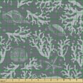 thumbnail image 2 of Ambesonne Nautical Fabric by the Yard Upholstery, Bubbles Corals Starfish, 10 Yards, Pale Purpleblue Grey, 2 of 5