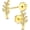 18K Gold Plated-CZ Leaf, variant on Flat Back Earrings for Women Sterling Silver Post Stud Earrings Cartilage Tragus Helix Piercing Jewelry Earring for Multiple Piercing Dainty 18K Gold Plated Flatback Stud Earrings[b1678]