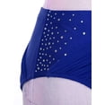 thumbnail image 7 of CHICTRY Women's Lyrical Dance Outfits Two Piece Sparkly Rhinestone Modern Contemporary Dancewear Blue M, 7 of 7