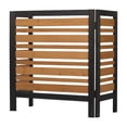 thumbnail image 4 of Fehomix 3-Panel Ventilated Air Conditioner Fence, Slat Design Wood Privacy Screen 38"x42", Outdoor AC Unit Cover & Trash Can Enclosure for Backyard, Patio, Garden, 4 of 8